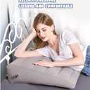 VOPHIA Inflatable Wedge Pillow Lightweight & Portable Travel Wedge Pillow for Sleeping, Reading,Post Surgery&Leg Elevation Triangle Pillow with Washable Cover Sleep(Grey)