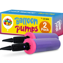 4Pack Balloon Pump Hand Held, Inflator Air Pump for Balloons - 2Way Dual Action, 4Pack: Friends can Help - Easy to Use, 100% Lifetime Satisfaction Guarantee - Sturdy Ballon Inflator Pump
