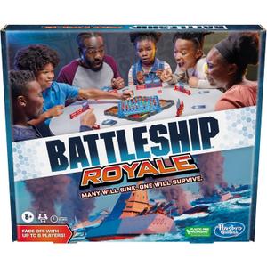 Hasbro Gaming Battleship Royale Edition Game for 2 to 6 Players, Battleship Party Board Game for Groups, Family Games for Ages 8 and Up