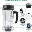 Blender Pitcher 64 oz. -60865, Clear, 5200 Replacement Container for 4500,5000,5300,6000,6300,6500,7500,200,300,500,750,780,VM0102,VM0103, etc.