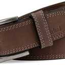 Timberland Men's Classic Leather Jean Belt 1.4 Inches Wide (Big & Tall Available) (Brown)