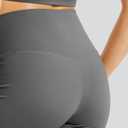 Women's 4"/ 6" Gym Biker Shorts, Spandex Athletic Workout High Waisted Yoga Shorts (Gray, L)