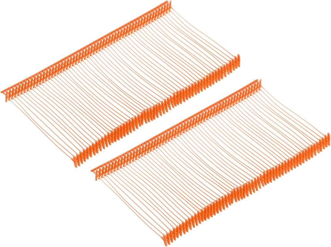 MECCANIXITY Standard Tagging Fasteners,Plastic Regular,Standard Label Gun Price Tagging Barbs for Garment Price Tag Label Tagging Barbs 50mm/2 Inch,Pack of 2500 Orange Red