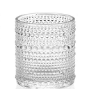 Consou Mini Glasses Set of 6, 15 oz Hobnail Glassware Thick Glass Heavy Base