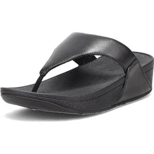 FitFlop Women's, Lulu Thong Sandal, Black, 8