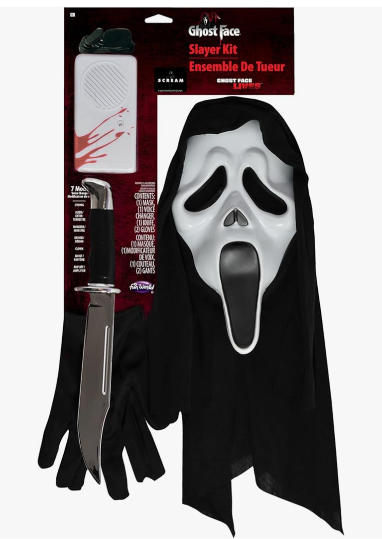Fun World Officially Licensed Ghost Face Slayer Kit With Voice Changer.