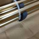 Double Blackout Curtain Rods 72 to 144 Inches (6-12 Feet),1-Inches Front and 5/8 Inches Back Adjustable End Cap Double Window Drapery Rod for Drapes and Curtains,Warm Gold