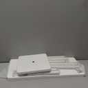 JayRex Bathroom Organizer Countertop Shelf, 3 Tier Corner Rack Adjustable Bamboo Organizer for Bathroom Counter, Make Up, Dresser Table, Desktop (White)