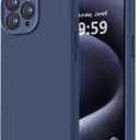 LOVE 3000 Designed for iPhone 15 Pro Case, Premium Silicone with [Soft Anti-Scratch Microfiber Lining] Shockproof Protective Phone Case for Men Women Girls 6.1", Navy Blue