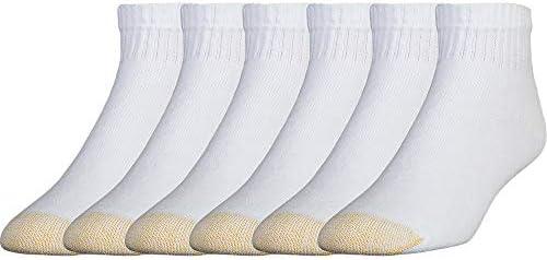 GOLDTOE Men's 656P Cotton Ankle Athletic Socks, Multipairs-Large