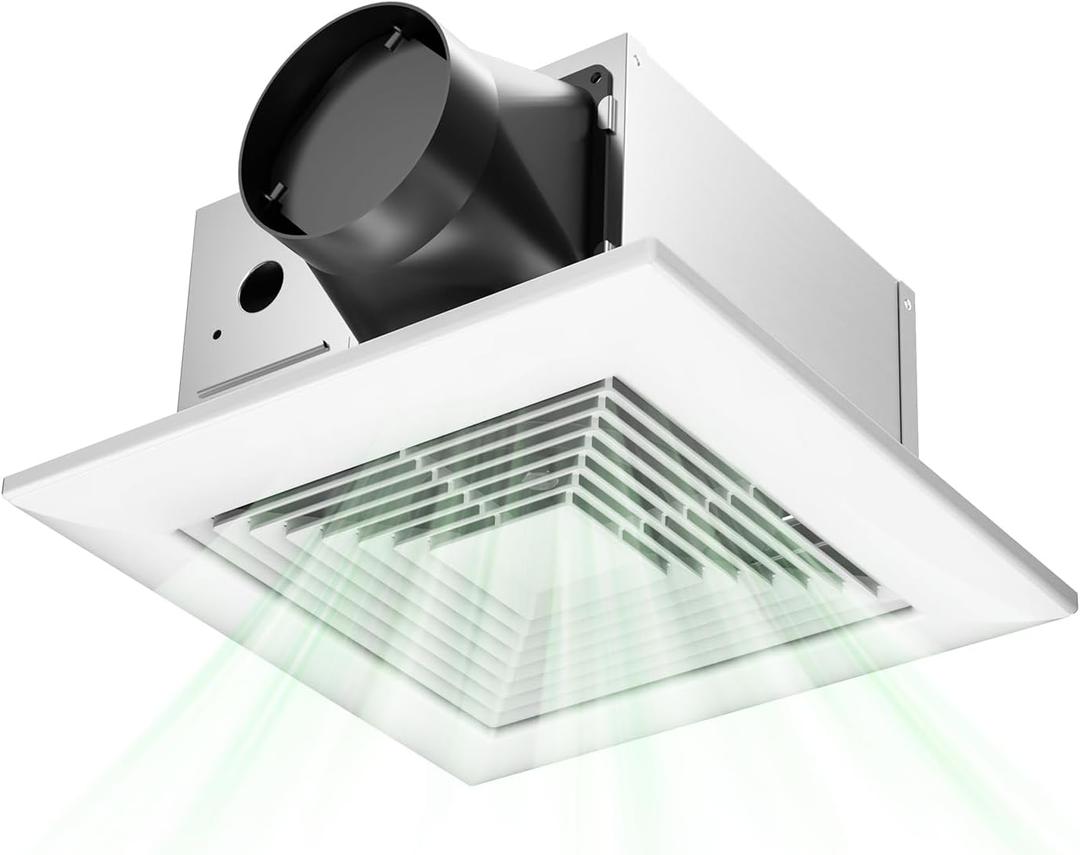 Amico Bathroom Exhaust Fan, 80 CFM, 0.8 Sones, Easy & Quiet Bathroom Fan, No Attic Access Needed, Ceiling Retrofit Ventilation Fans, ETL & FCC Certified