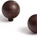 Goo-Ki Antique Oil Rubbed Bronze Cabinet Knobs with 1''(24mm) Dia,Casual Luxury Solid Zinc Cabinet Handles for Drawer,Cupboard, Wardrobe,6 Pack