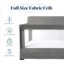 Baby Delight Lunaire Full Size Crib | Breathable Mesh Baby Crib | Tool-Free Assembly Baby Bed | Charcoal Tweed