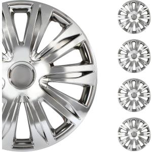 SCITOO Silver 17 Inch Wheel Cover Snap On Car Truck SUV ABS Plastic Material Replacement Hubcaps Set of 4