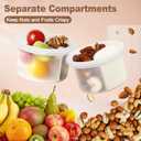 16oz Overnight Oats Jars, Yogurt Containers with Lids and Folding Spoons, 4 Pack Leak-Proof Wide Mouth Mason Jars Divided Compartments for Fruit & Nuts, Glass Jars with Measure Marks for Cereal Salad