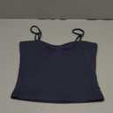 ForeFair Women Y2K Sweetheart Neck Sleeveless Crop Tank Tops Backless Spaghetti Strap Pleated Bustier Camis Going Out Top (Small, Dark Grey)