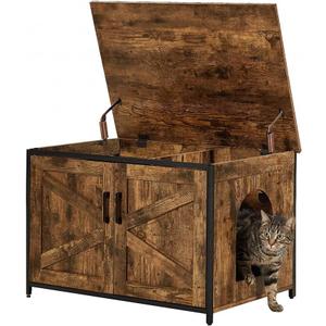 unipaws Top Opening Cat Litter Box Enclosure, Friendly to Elderly People, Waist or Keen Problem People, XL Extra Large Cat Box Furniture, High Jumbo Automatic Litter Box Cover Hidden for Large Cat