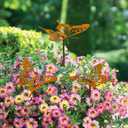 Decorative Garden Stakes, Butterfly Metal Decor for Lawn, Patio and Plants | 3 Pcs accent set, flower beds and walkways, cottagecore style, garden lovers, For Patio Yard Porch Backyard, easy placement