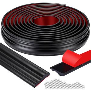 19.7ft Peel and Stick Molding Chair Rail Panel Flexible Wall Molding Trim Self Adhesive Panel Moulding for DIY Home Wall Decor Protection Cabinet Border Frame(2.36 Inch,Stylish,Black)
