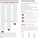 Semi Sheer Curtains 90 Inches Long for Bedroom Light Filtering Beige Birch Textured Linen Blend Pleat Curtains 7-1/2 ft Length Hooks Rings&Back Tab for Sliding Glass Doors 2 Panels Set