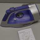 Hamilton Beach Steam Iron & Vertical Steamer for Clothes with Scratch-Resistant Durathon Soleplate, 8' Retractable Cord, 3-Way Auto Shutoff, Anti-Drip, 1500 Watts, Blue