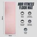 Phoenix Fitness NBR Yoga Mat - 15mm Extra Thick Exercise Mat with Carry Strap - Non Slip Yoga Mat for HIIT, Exercise & Pilates for Men and Women - Black or Pink