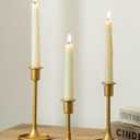 Romadedi Gold Candlestick Candle Holders - Set of 3 Taper Holders Candle Stick for Wedding Table Centerpiece Festive Christmas Mantel Decoration Home Decor