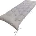 Eoieov Outdoor Bench Cushions Waterproof Non Slip Light Grey Tufted Bench Cushions for Garden Furniture Patio Lounger Porch Swing Outdoor Loveseat Pads 40"*20" Light Grey