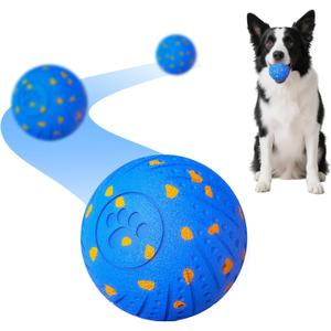 2-in-1 Interactive Dog Ball Toy for Aggressive Chewers, Automatic Moving & Bouncing E-TPU Dog Ball, 3 Modes Smart Pet Toy with Motion Sensor (Blue)