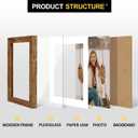 TOFOREVO Picture Frames 5x7 Set of 2 Rustic Wood Grain Photo Frame for Gallery Wall Mounting or Tabletop Display