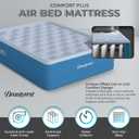 Beautyrest Comfort Plus, Twin Size Air Mattress with Built-in Pump, Raised Inflatable Bed, Cooling Vent Topper, Puncture-Resistant Vinyl, 700lb Support, Guest and Camping Airbed,