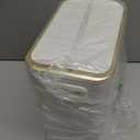 TIPGO Small Bathroom Trash Can with Lid Soft Close, Step Pedal, 5 Liter / 1.3 Gallon Stainless Steel Trash Bin, Slim Garbage Cans for Toilet, Office, Bedroom (White)