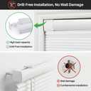 No Drill Cellular Shades Light Filtering Honeycomb Blinds 35" Wx64 H White