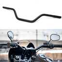 Motorcycle Handlebar 7/8" 22mm Cafe Racer Handlebars Drag Bars Universal For Cafe Race Bobber Motocross Dirt Pit Bike ATV Ebike Mini Bike Black