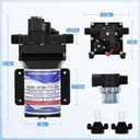 RV Water Pump 3.0 GPM,55 PSI,12 VDC, 4138-111-E65/4138-111-A65 Quiet Fresh Water Pump with Detachable Filters, Self-Priming up to 6 Feet, Water Delivery Pump for RV, Garden, Camperor Marine Use