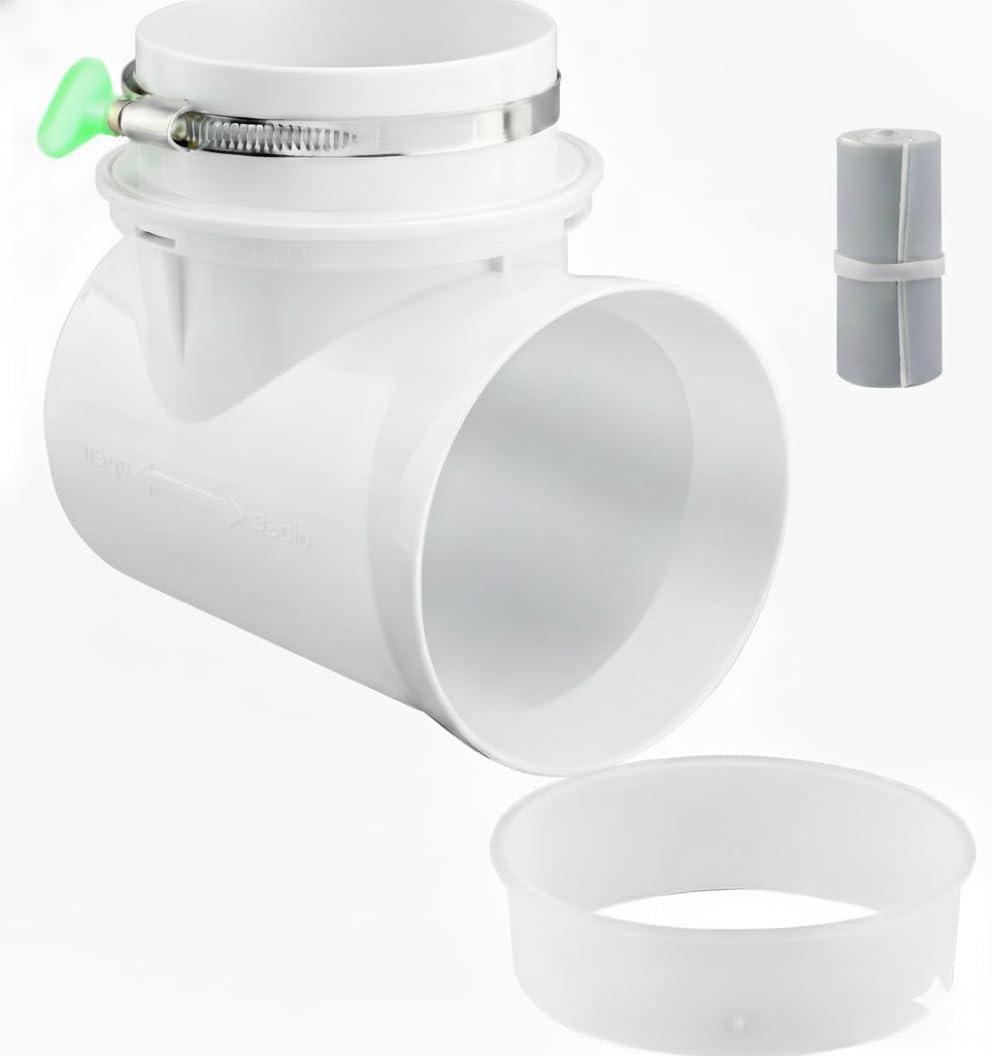 90 Degree Dryer Vent Elbow Space Saving Toolless Design for 4 Inch Dryer Hose Replacement Parts