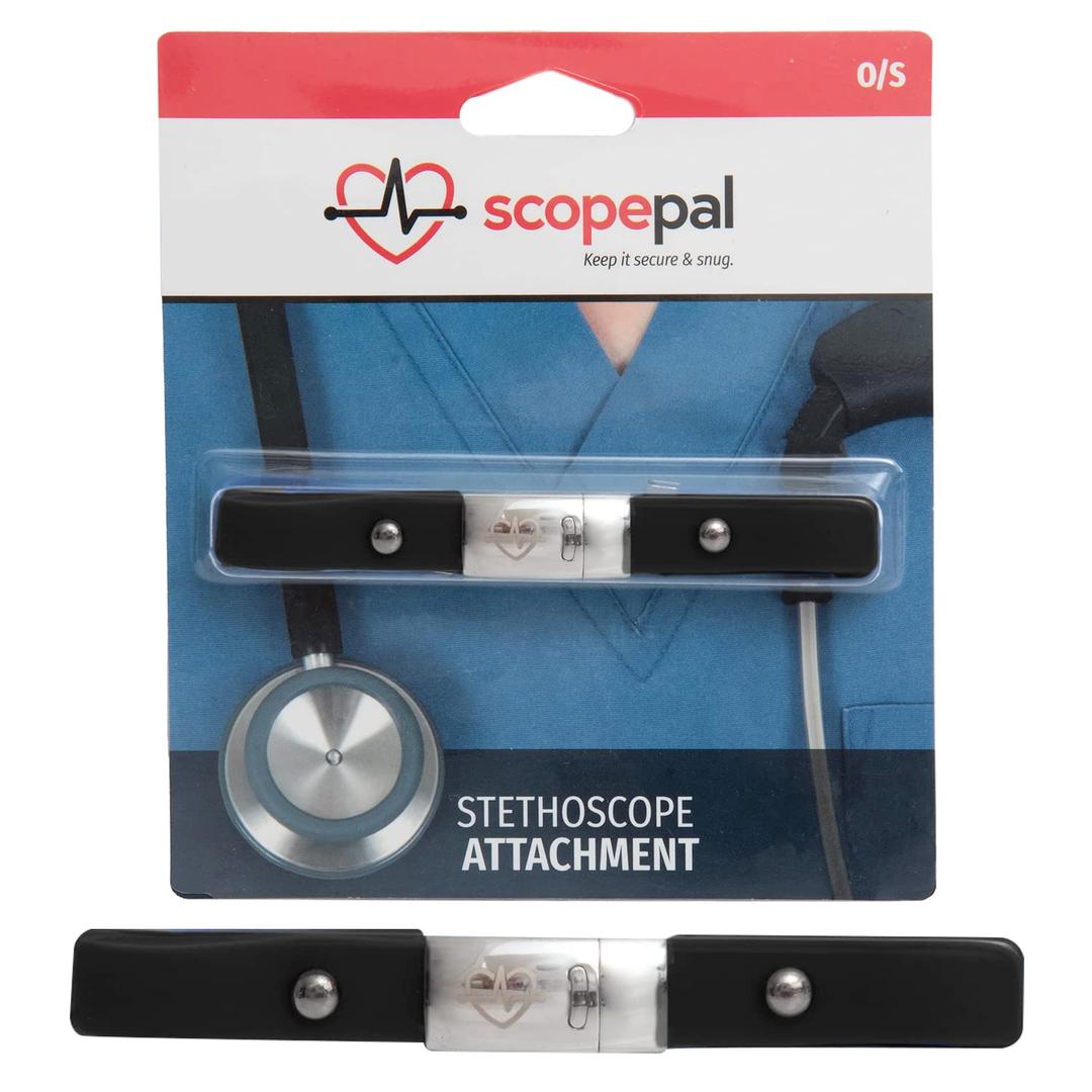 Clip for Stethoscopes, Stethoscope Clip for Doctors, Nurses, Medical Students, Stethoscope Accessory Compatible with 3M Littmann Classic III, Lightweight II S.E, and More, Black