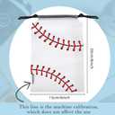 Flutesan 50 Pack 6 x 8 Inch Drawstring Baseball Party Favor Bags Plastic Baseball Snack Goodie Bags Gift Packaging Storage for Birthday Sports Theme Party Supplies
