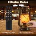 2 Pack Bronze Vintage 4 Modes Light LED LanternsRechargeable Dancing Flame Lanterns Decorative Outdoor&Indoor, Remote Control Waterproof Hanging Lights for Camping,Patio Garden Pathway