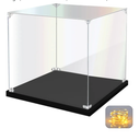 Acrylic Display Case for Collectibles Assemble Clear Acrylic Display Box for Lego Alternative Glass Case for Showcasing Figures Doll Toys Home Storage(14.2x11x12 inch, 36x27x30 cm)