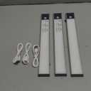 Under Cabinet Lighting, Equipped with Motion Sensor, 11.8" Rechargeable Battery Operated，3-Level Adjustable Brightness, 3 Pack Magnetic Under Counter Lights for Kitchen, Closet, Pantry