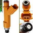 4Pcs FJ453 23250-0M010 Fuel Injectors Fuel Spray Nozzle 12 Holes Disc Engine For 2010-2012 Lexus HS250H, 2003-2011 Toyota Camry 2.4L l4 Replace#23209280602325028060232500H050232090H050