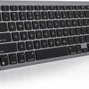 OMOTON Wireless Keyboard for Mac, Ultra-Slim Bluetooth Keyboard with Stable Connection, Compatible with iMac, iMac Pro, MacBook Pro/Air, Mac mini Laptop, Black Grey