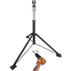 Gooseneck Tripod Stabilizer Jack for 5th Wheel Trailer Rv, (Allow Drill Adjust), 5000lb Load Capacity & Adjustable Height from 35" to 56"（Patented