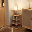 4-Tier Vertical Shoe Rack, Narrow Shoe Tower for Small Space, 11.4"D x 10.8"W x 28.8"H
