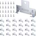 Amico 24Pcs 12 Pairs Metal C-Clips for LED Recessed Lighting with Screws, Retrofit Recessed Housing Cans, Spring Holder Clips for Can Lights, Sturdy, Durability