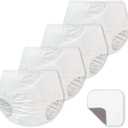 EZ Moms 4 Packs Soft Diaper Covers for Toddler Girls Reusable Portable Rubber Pants for Toddlers Plastic Underwear Covers for Potty Training with Baby Washable Wipes Boys and Girls 4T Plastic Pants