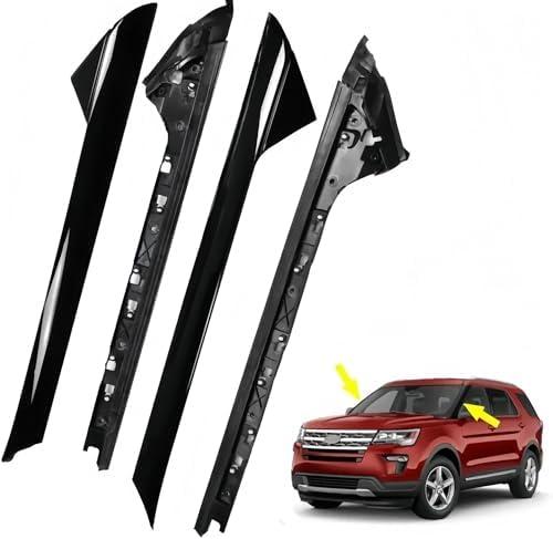 WheelX Outer & Inner Windshield A-Pillar Molding Trim Panel Kit Compatible with 2011-2019 Ford Explorer, Left & Right, Driver & Passenger Side Replaces 926-450, 926-451, BB5Z7803137AA, BB5Z7803136AA