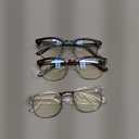 racico Blue Light Glasses for Men & Women - Mixed Material + Metal Frames with UV Protection Coating (A2 All Black/Bright Black/Grey)