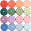 16 Colors Colored Scented Tealight Candles - Natural Soy Wax Candles with Essential Oils, Home Decor and Aromatherapy, Perfect for Home Use and Gifting (Color Series)